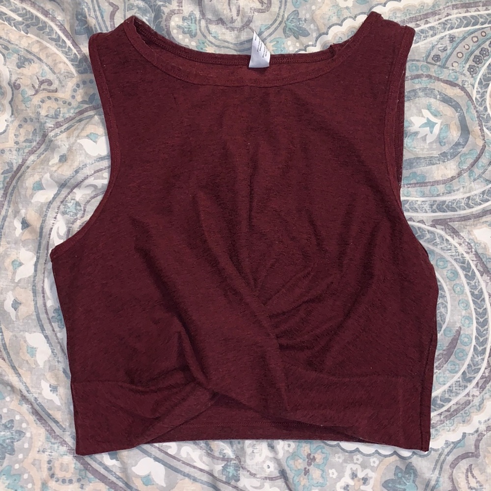 Racer back cropped workout tank